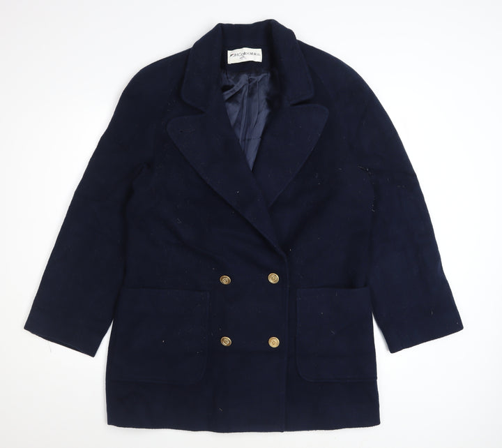 JH Collectibles Women's Blue Wool Pea Coat Size 12 Classic Style