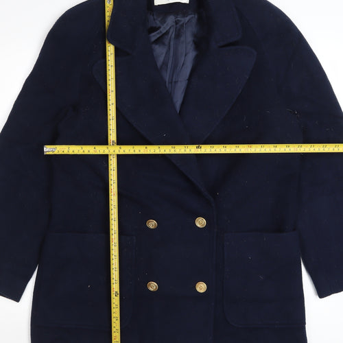 JH Collectibles Women's Blue Wool Pea Coat Size 12 Classic Style