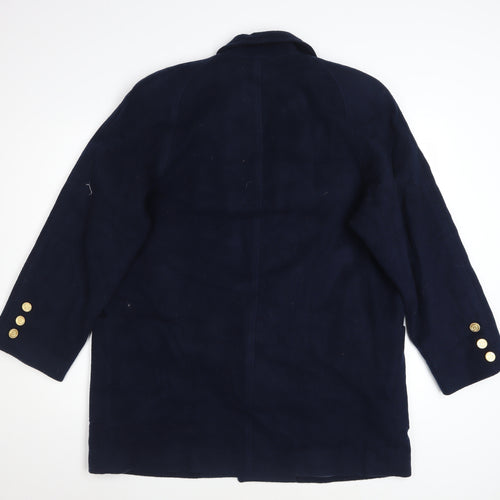 JH Collectibles Women's Blue Wool Pea Coat Size 12 Classic Style