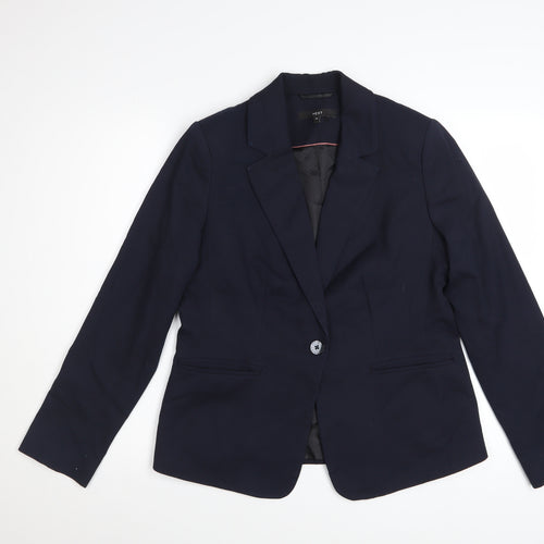 Next Women's Navy Blue Single Breasted Blazer UK 10