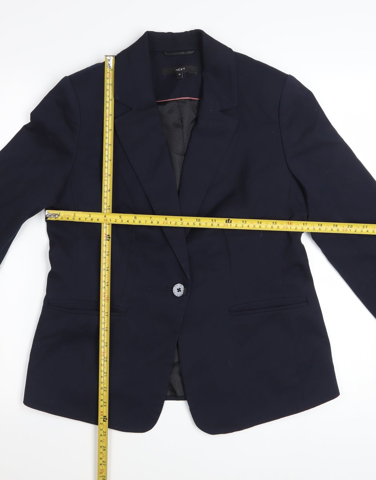 Next Women's Navy Blue Single Breasted Blazer UK 10
