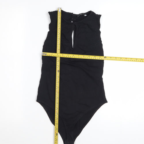 Bershka Night Out Women's Black Sleeveless Bodysuit Size S