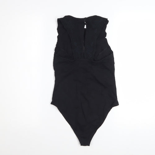 Bershka Night Out Women's Black Sleeveless Bodysuit Size S
