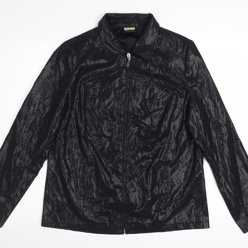 Tru City Women's Black Polyester Zip Jacket Size 10