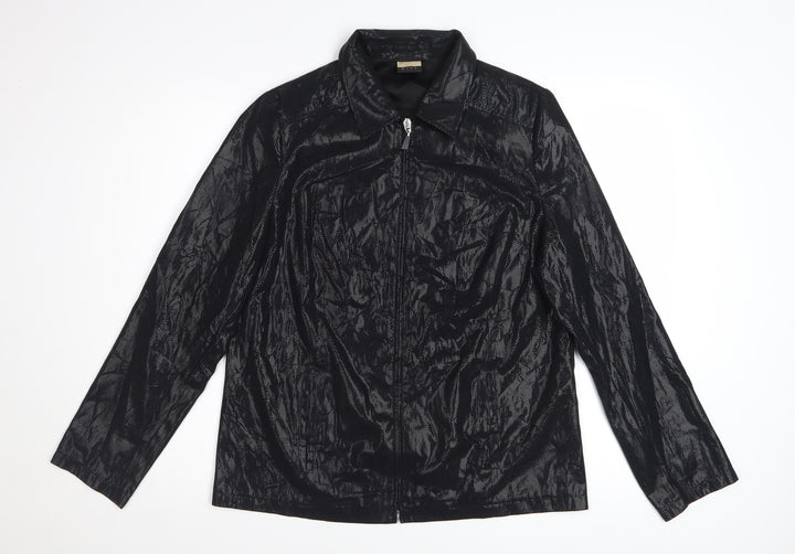Tru City Women's Black Polyester Zip Jacket Size 10