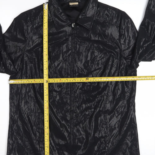 Tru City Women's Black Polyester Zip Jacket Size 10
