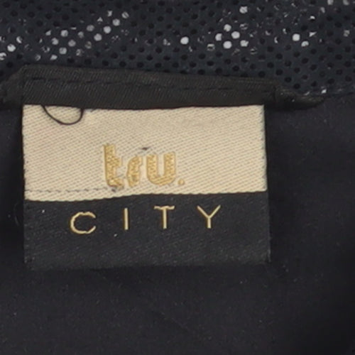 Tru City Women's Black Polyester Zip Jacket Size 10