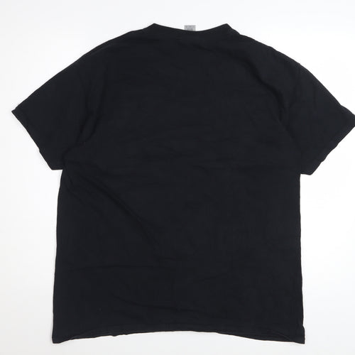 Gildan Mens Black IDLES Band Graphic Cotton T-Shirt Size L