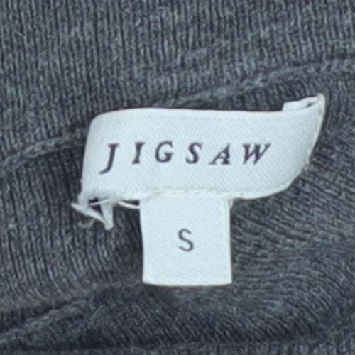 Jigsaw Women’s Grey Silk Cotton Roll Neck Jumper Size S