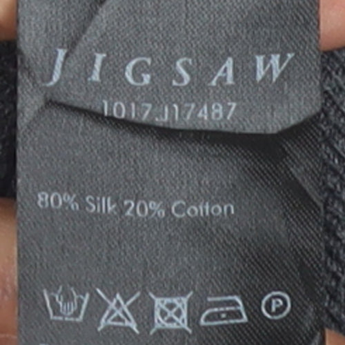Jigsaw Women’s Grey Silk Cotton Roll Neck Jumper Size S