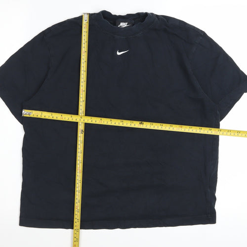 Nike Womens Black Small Cotton Crew Neck Sports T-Shirt
