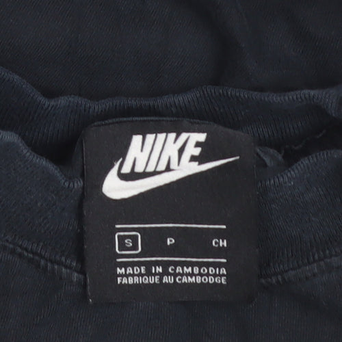 Nike Womens Black Small Cotton Crew Neck Sports T-Shirt