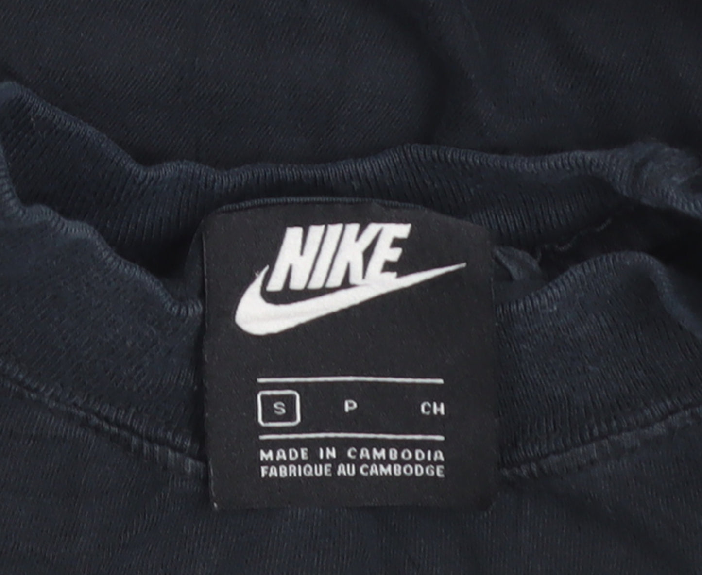 Nike Womens Black Small Cotton Crew Neck Sports T-Shirt