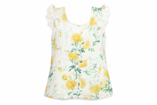 Front view of FatFace Women's Multicoloured Floral Cotton Modal Sleeveless Camisole Top UK 10