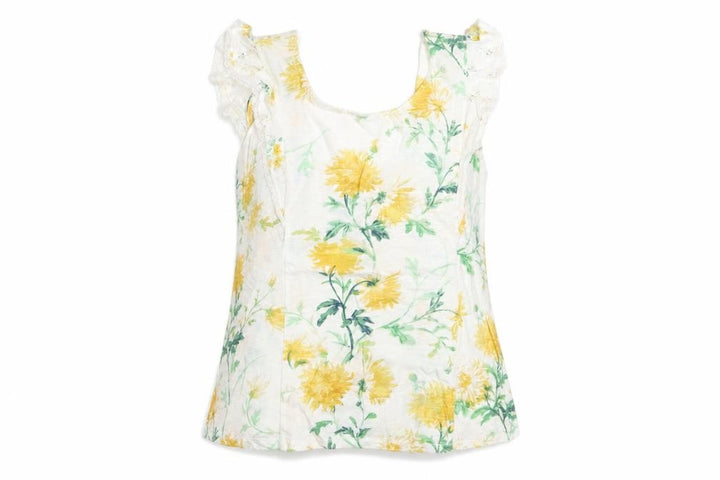 FatFace Women's Multicoloured Floral Cotton Modal Sleeveless Camisole Top UK 10