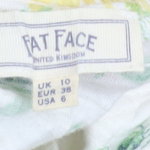Fat Face Women's Multicoloured Floral Cotton Modal Sleeveless Camisole Top UK 10