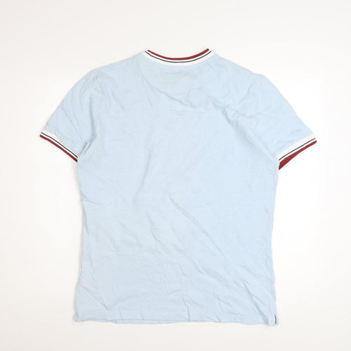 Ben Sherman Men's Blue Crew Neck Short Sleeve Cotton T-Shirt M