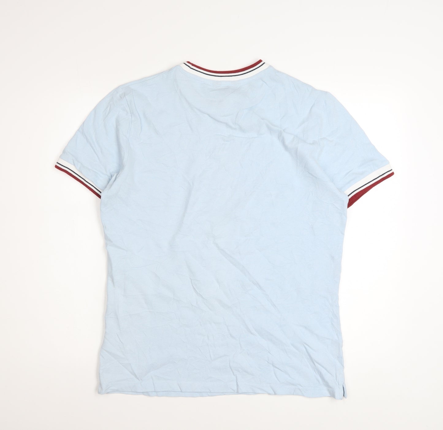 Ben Sherman Men's Blue Crew Neck Short Sleeve Cotton T-Shirt M