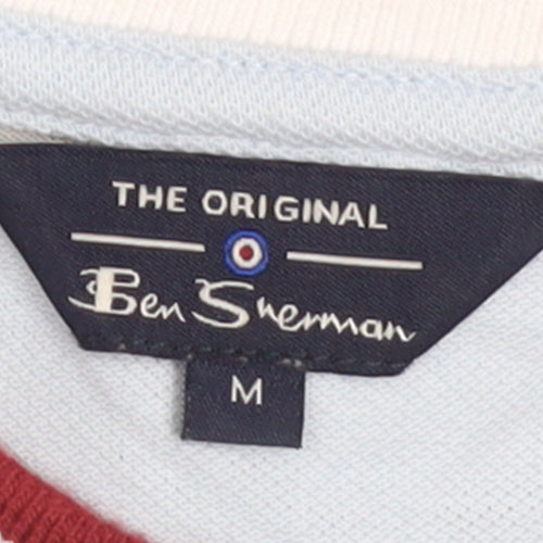 Ben Sherman Men's Blue Crew Neck Short Sleeve Cotton T-Shirt M
