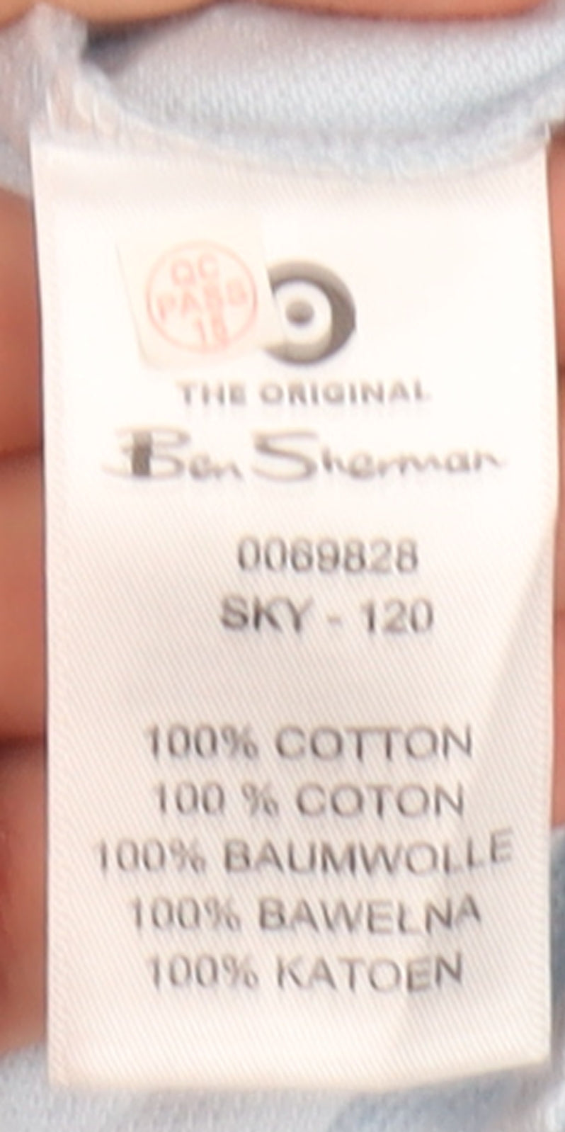 Ben Sherman Men's Blue Crew Neck Short Sleeve Cotton T-Shirt M