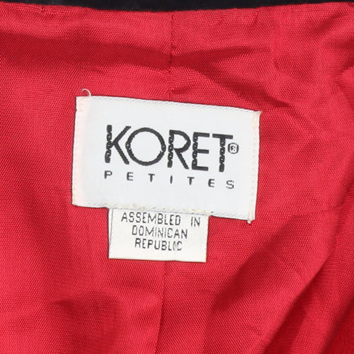 Koret Petites Women Red Wool Blazer Size 16 Classic Single-Breasted Jacket
