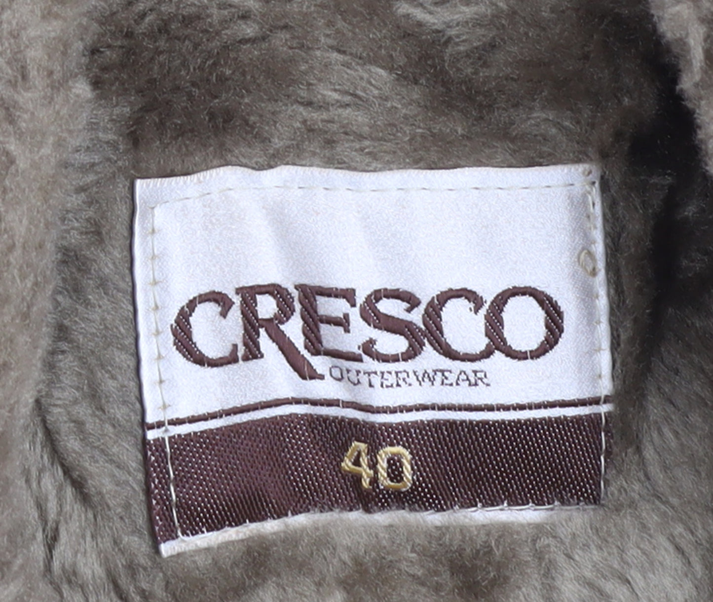 Cresco Women Beige Faux Fur Collar Button Overcoat Size 12