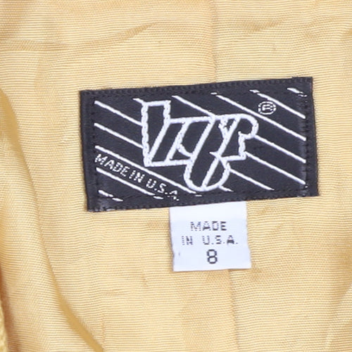 VZF Women's Yellow Linen Blend Long Blazer Jacket Size 8