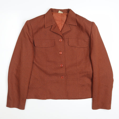 Doregati Women’s Brown Classic Blazer Size 14 Polyester Jacket