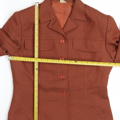 Doregati Women’s Brown Classic Blazer Size 14 Polyester Jacket