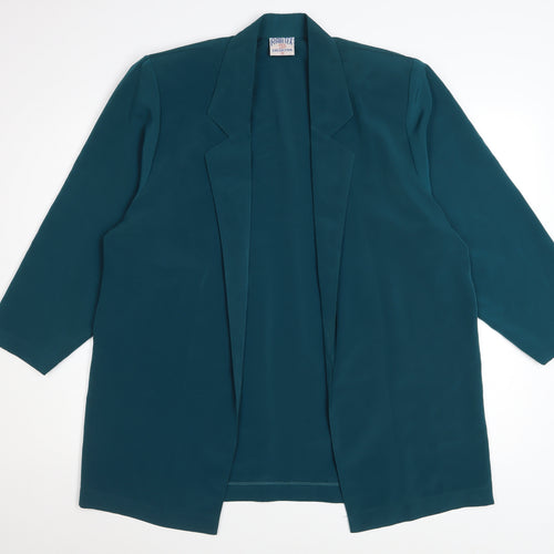Rabitex Collection Women’s Green Silk Blazer Size 10 Mid-Length