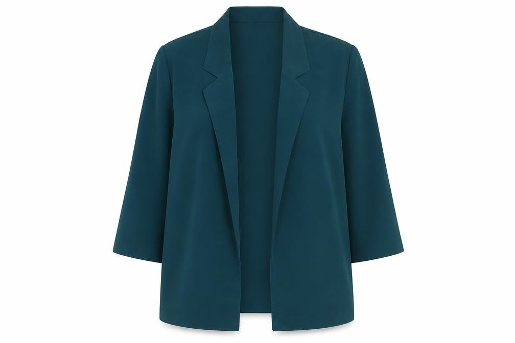 Rabitex Collection Women’s Green Silk Blazer Size 10 Mid-Length