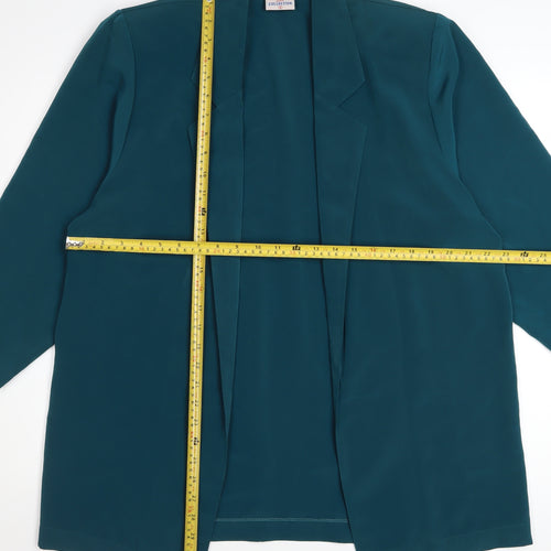 Rabitex Collection Women’s Green Silk Blazer Size 10 Mid-Length
