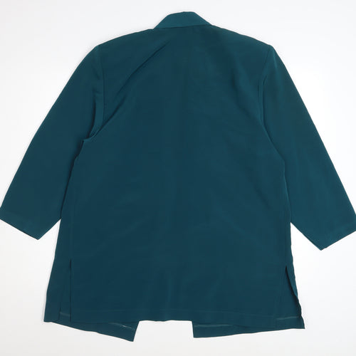 Rabitex Collection Women’s Green Silk Blazer Size 10 Mid-Length