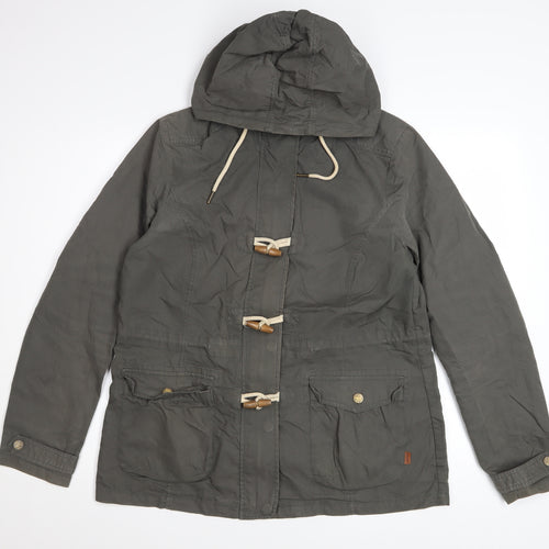 FatFace Women’s Green Hooded Toggle Jacket Size 14 Cotton Blend