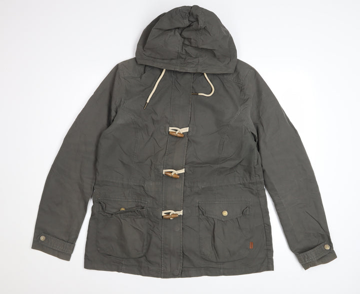 FatFace Women’s Green Hooded Toggle Jacket Size 14 Cotton Blend
