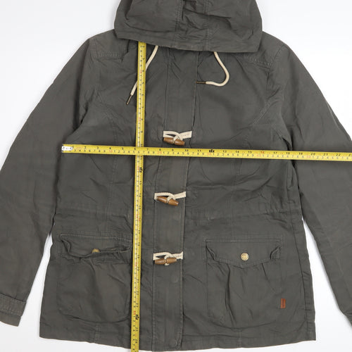 FatFace Women’s Green Hooded Toggle Jacket Size 14 Cotton Blend