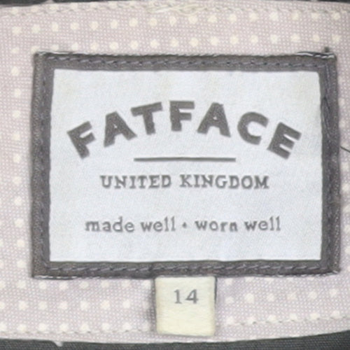 FatFace Women’s Green Hooded Toggle Jacket Size 14 Cotton Blend