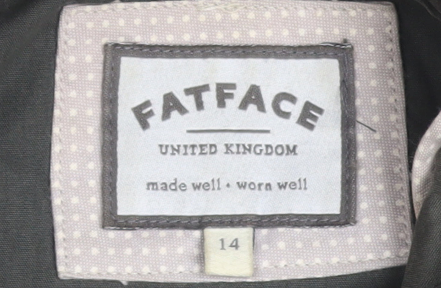 FatFace Women’s Green Hooded Toggle Jacket Size 14 Cotton Blend