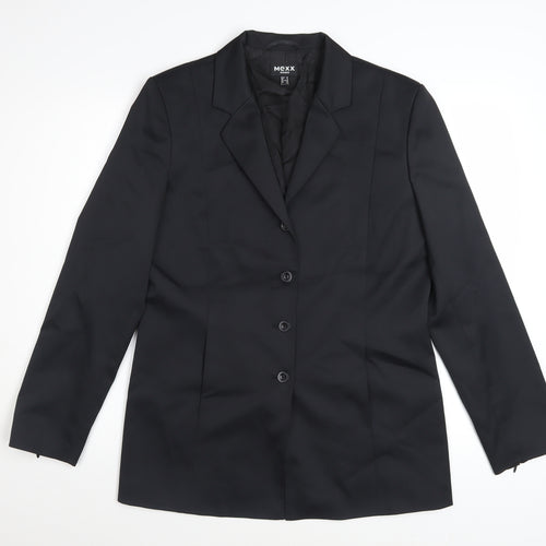 Mexx Women Black Size 14 Classic Single-Breasted Blazer
