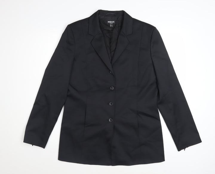 Mexx Women Black Size 14 Classic Single-Breasted Blazer