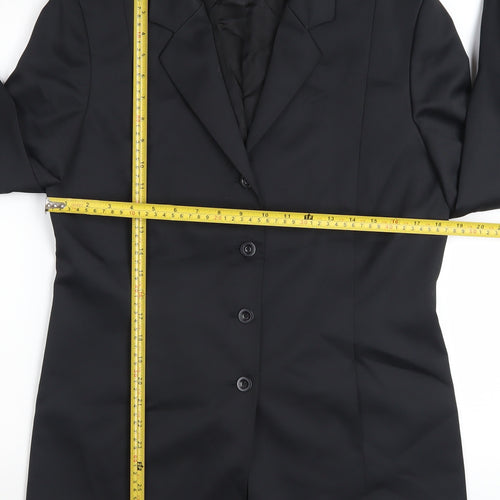 Mexx Women Black Size 14 Classic Single-Breasted Blazer