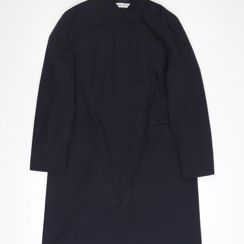 Planet Women's Black Long Trench Coat Size 8 Regular Fit