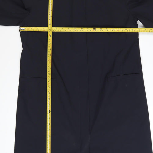Planet Women's Black Long Trench Coat Size 8 Regular Fit