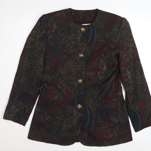 Kasper for A.S.L. Women's Multicoloured Size 12 Buttoned Blazer