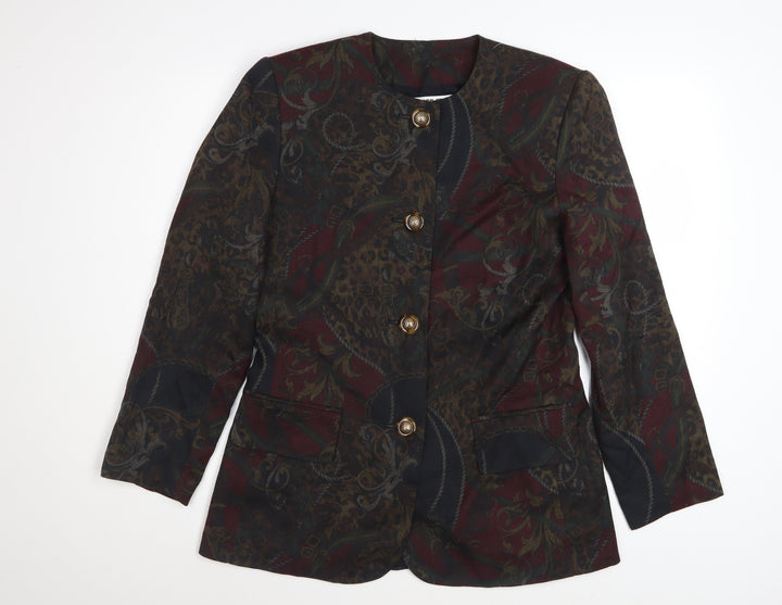 Kasper for A.S.L. Women's Multicoloured Size 12 Buttoned Blazer