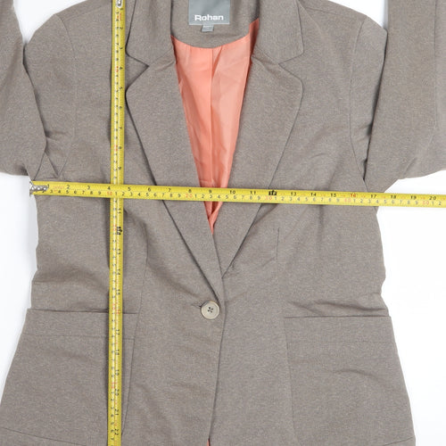 Rohan Women Brown Size 12 Journey Blazer Jacket Single-Breasted