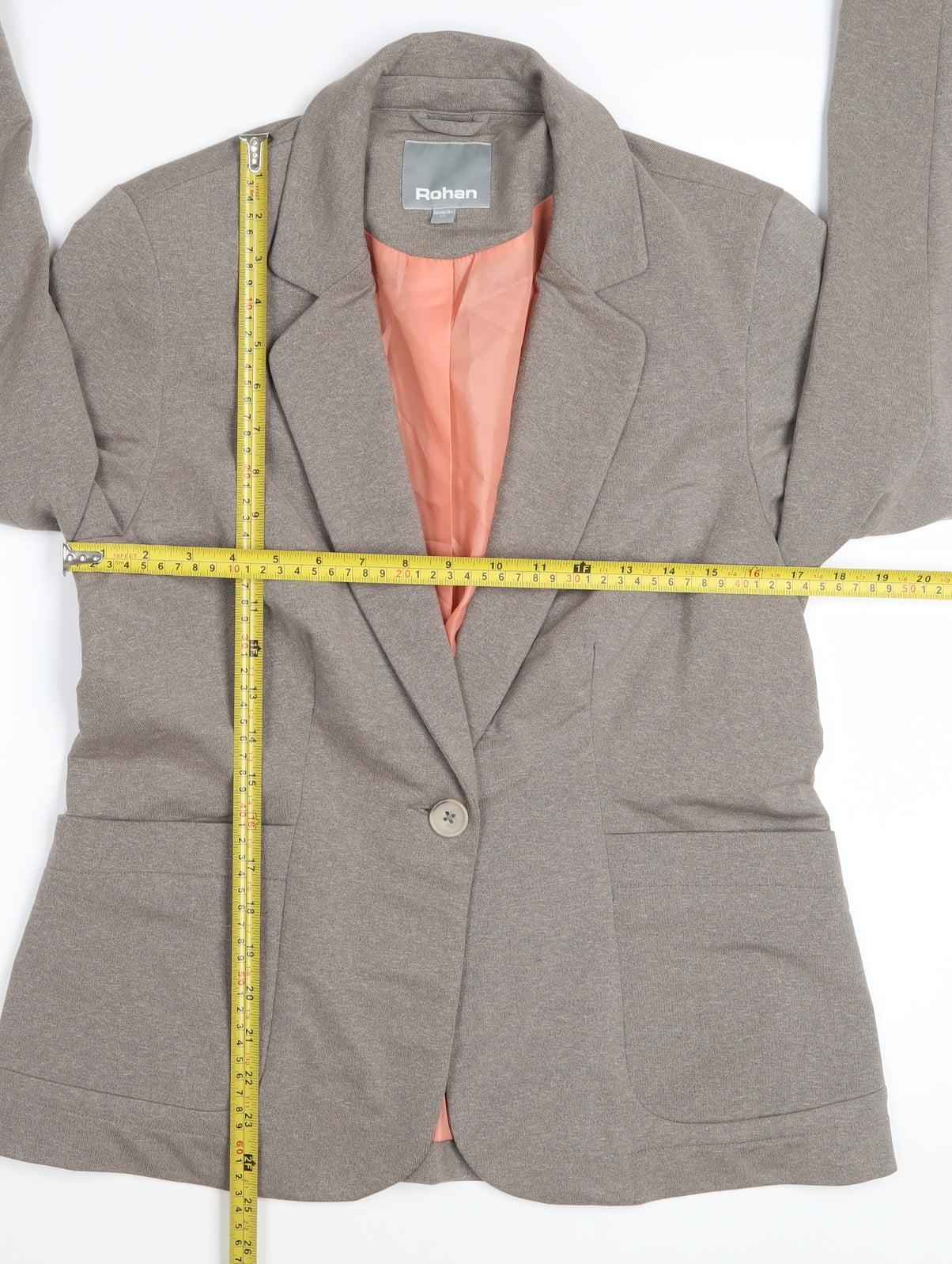 Rohan Women Brown Size 12 Journey Blazer Jacket Single-Breasted