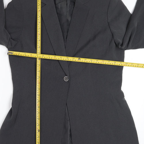 Kasper Women's Black Single Breasted Blazer Jacket Size 10 Polyester