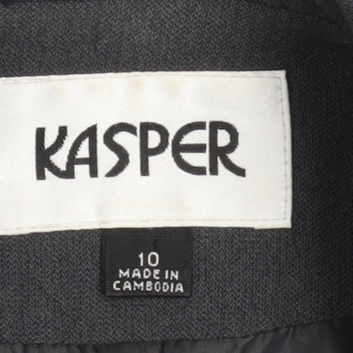 Kasper Women's Black Single Breasted Blazer Jacket Size 10 Polyester