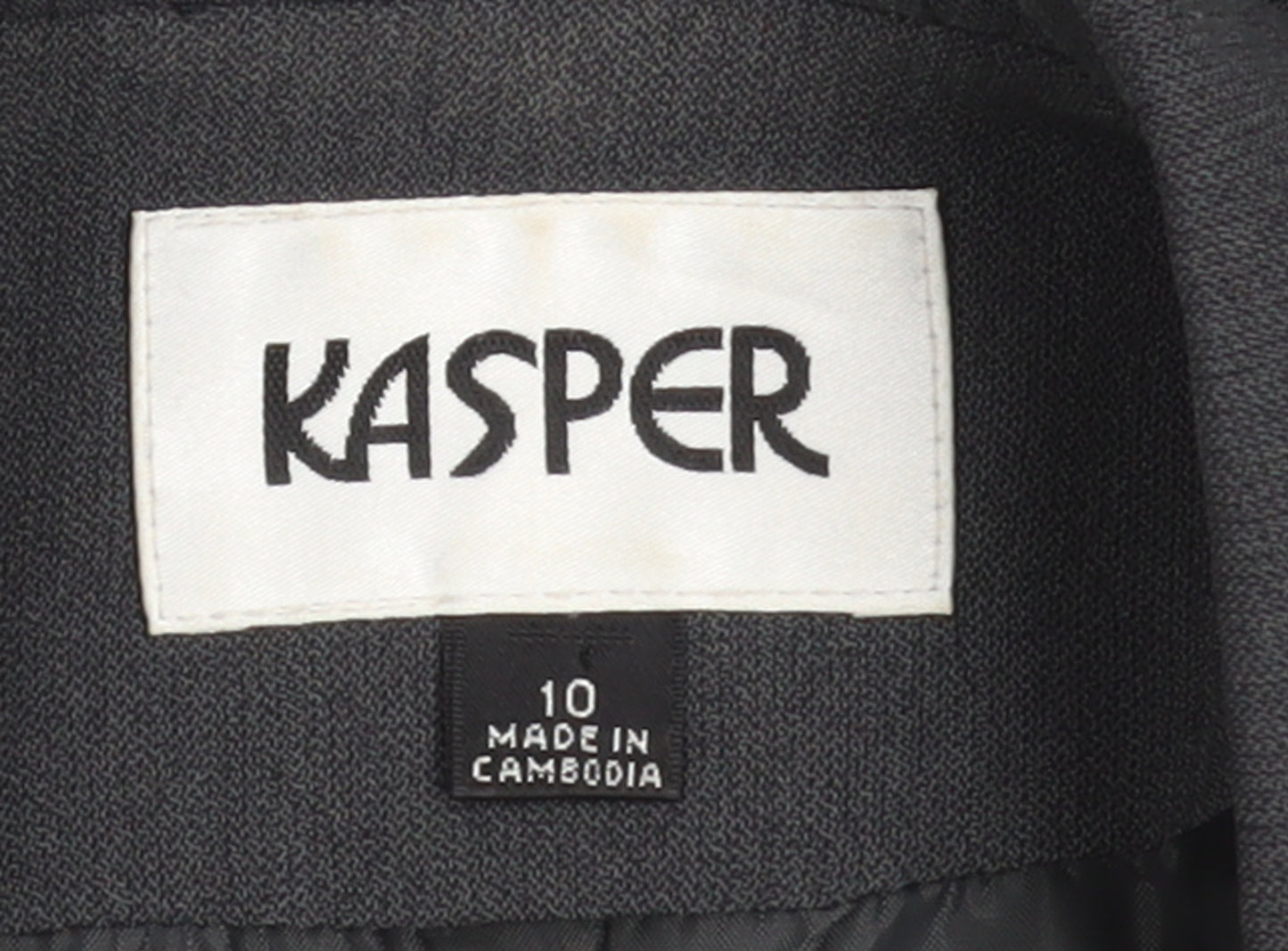 Kasper Women's Black Single Breasted Blazer Jacket Size 10 Polyester
